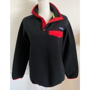 Patagonia • Synchilla Black Red Fleece Pullover